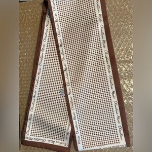 Brown and White Scarf